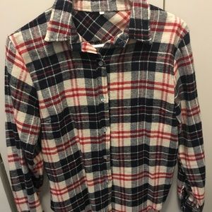Red and Navy Flannel Shirt